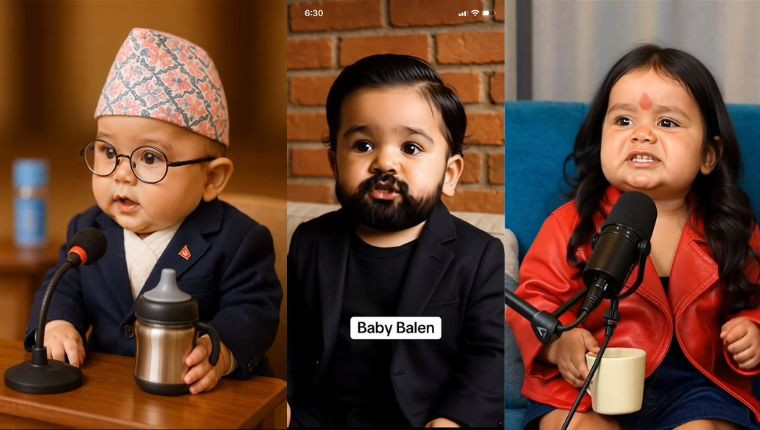 AI trend on TikTok: Viral Childhood videos of Balen Shah, KP Oli